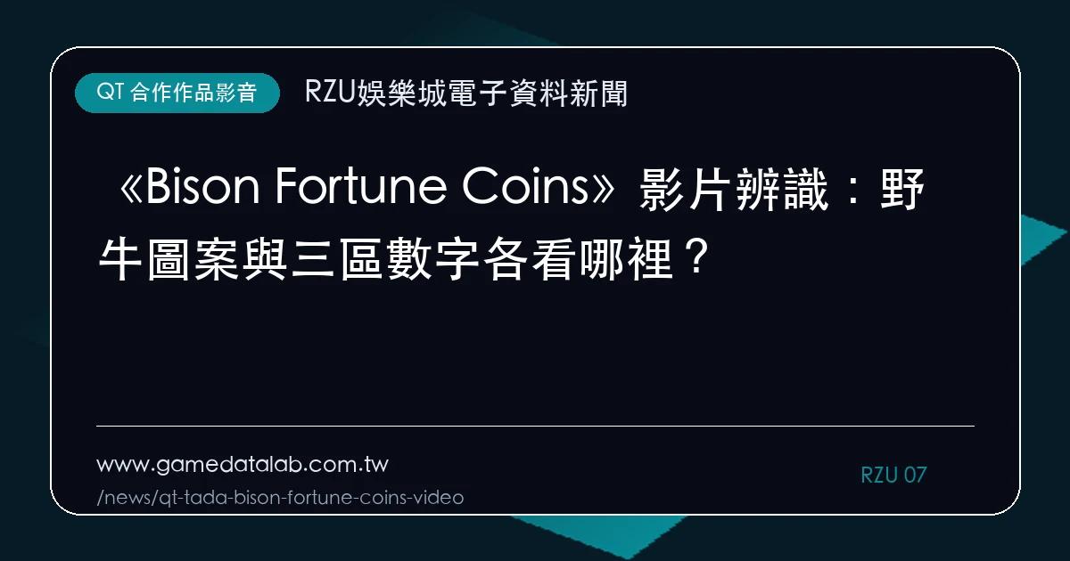 《Bison Fortune Coins》影片辨識：野牛圖案與三區數字各看哪裡？｜編輯圖解